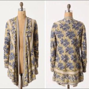 Anthropologie Guinevere pointed tapestry cardigan